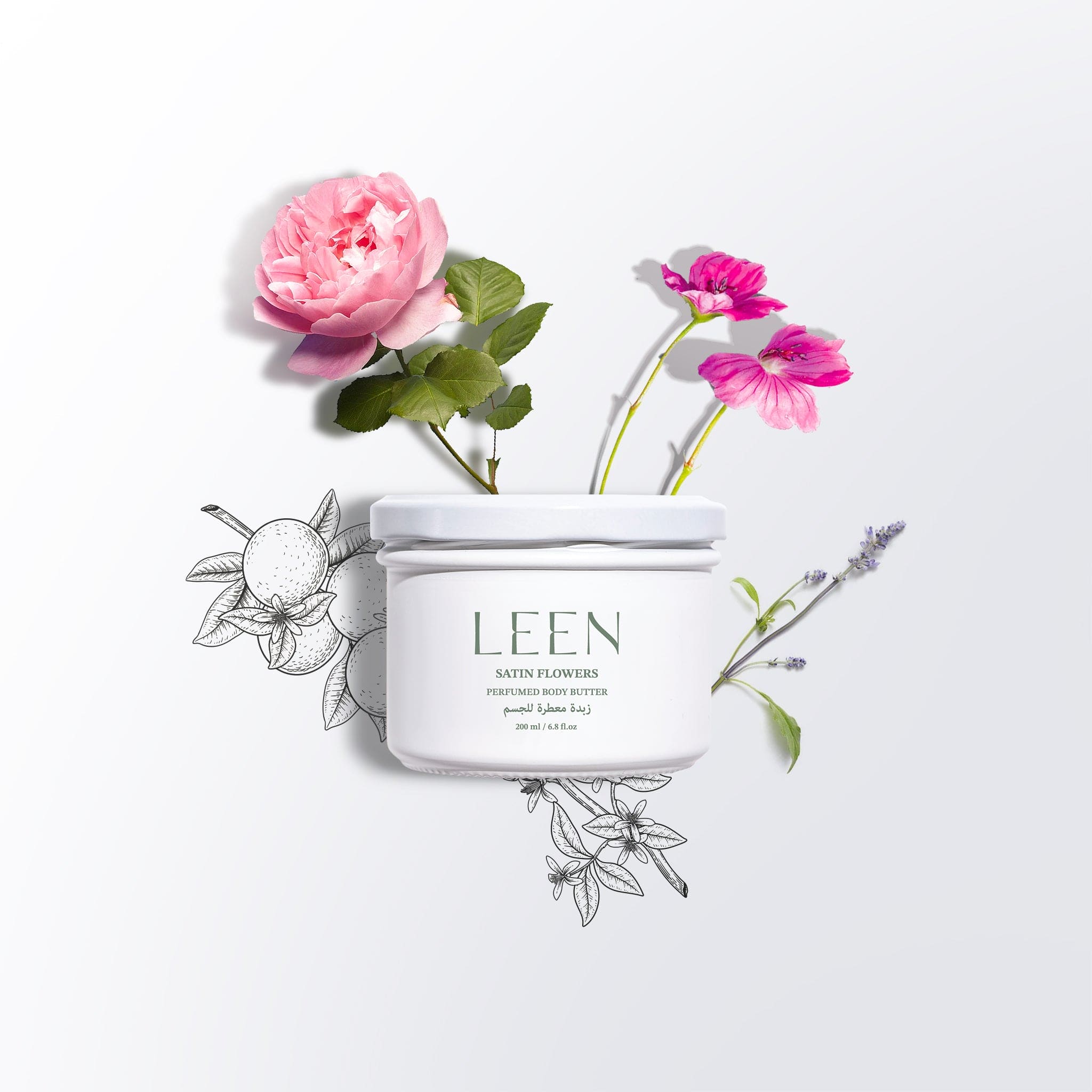 LEEN- Satin Flowers  لين ساتن فلاورز